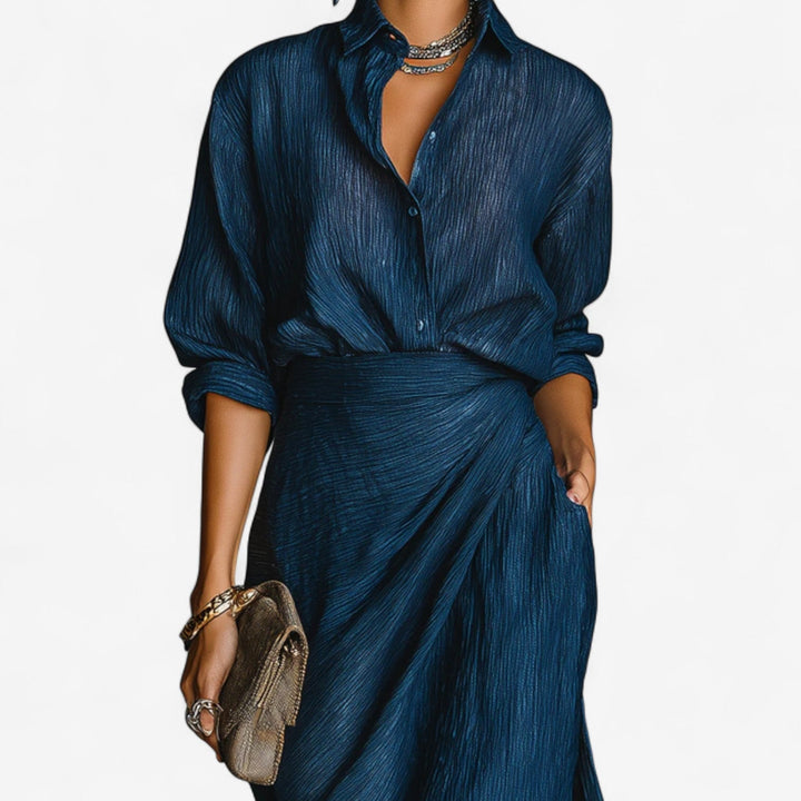 Celeste | Elegant Button Front Occasion Maxi Dress