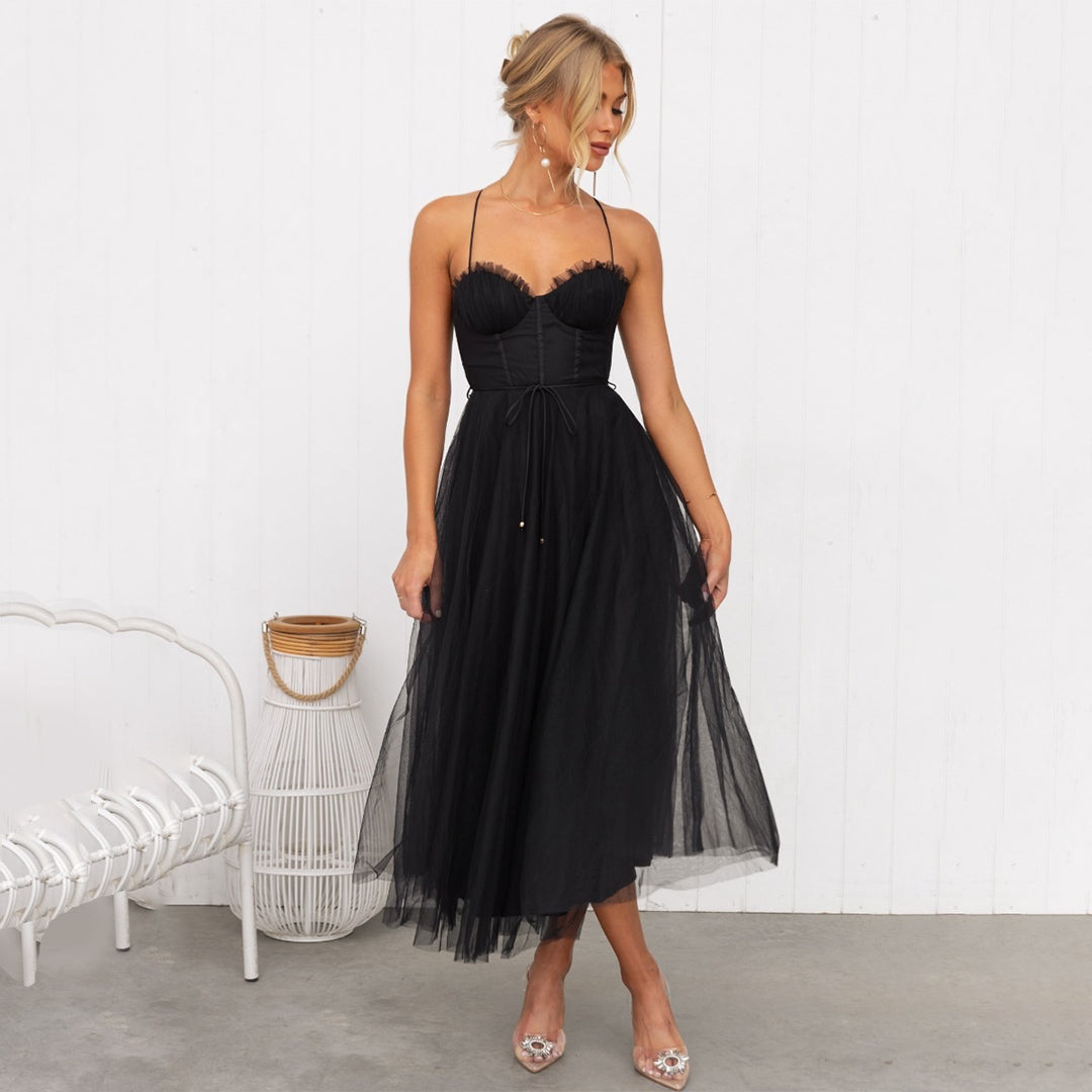 Chloe | Wedding Guest Sweetheart Neck Midi Dress