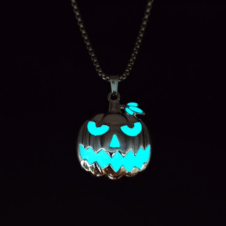 Glow in the Dark Pumpkin Halloween Necklace