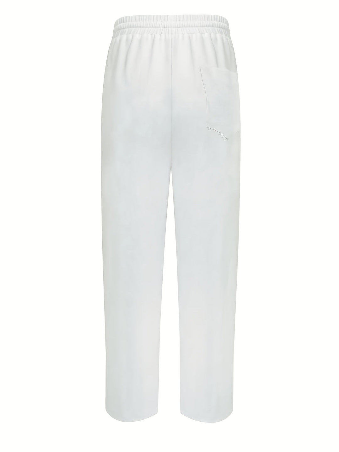Men's Linen Straight-Leg Pants with Side Button Placket