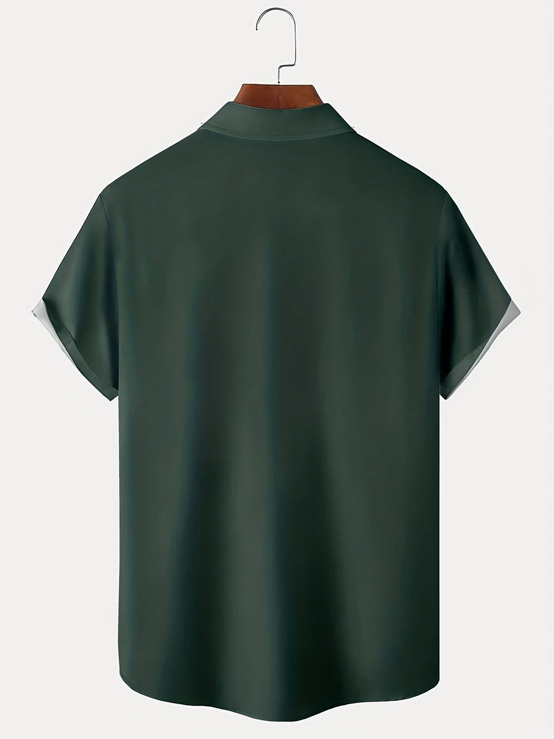 Men's Short Sleeve Colourblock Shirt with Diamond Print