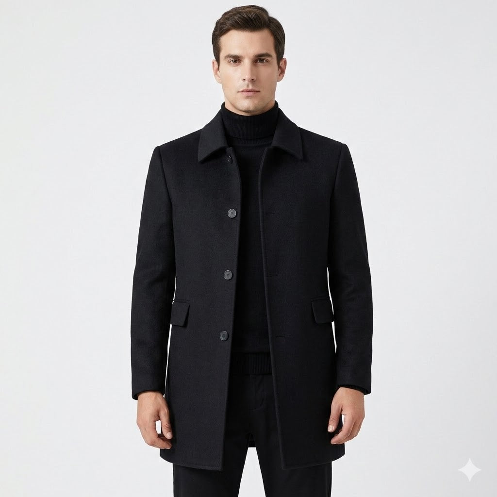 Mens Single Breasted Overcoat