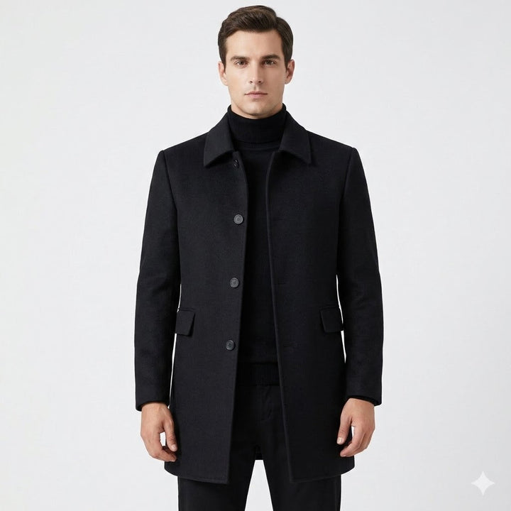 Mens Single Breasted Overcoat
