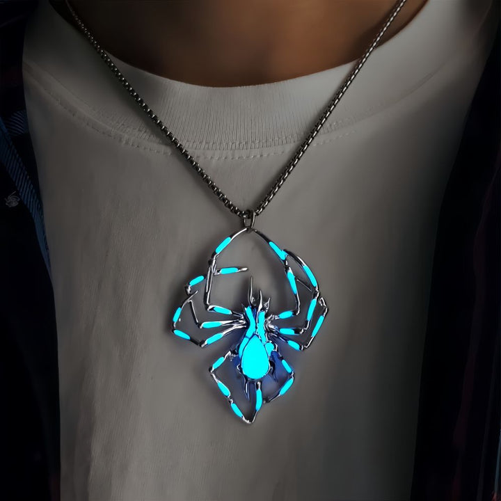 Glow in the Dark Halloween Spider Necklace