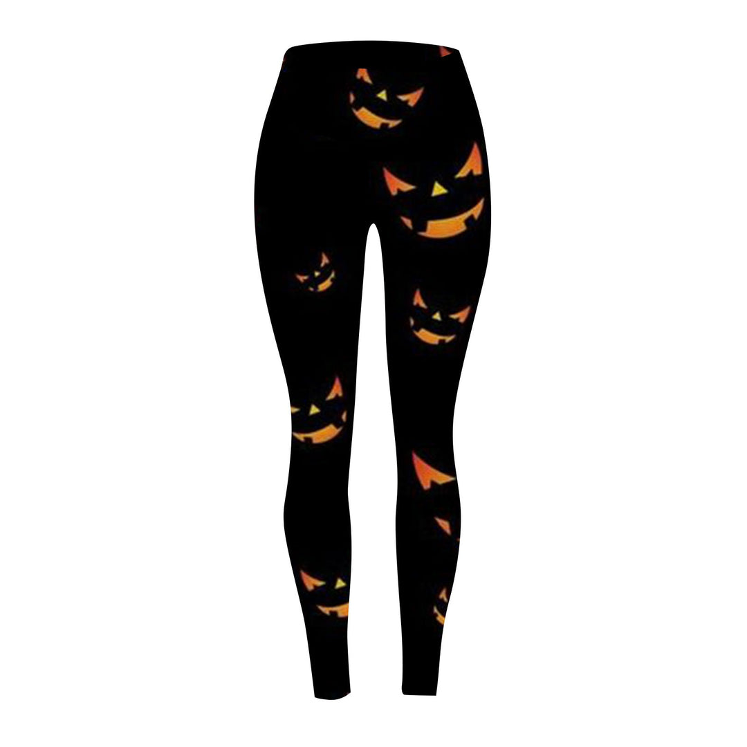 Women's Halloween Pumpkin Print Leggings