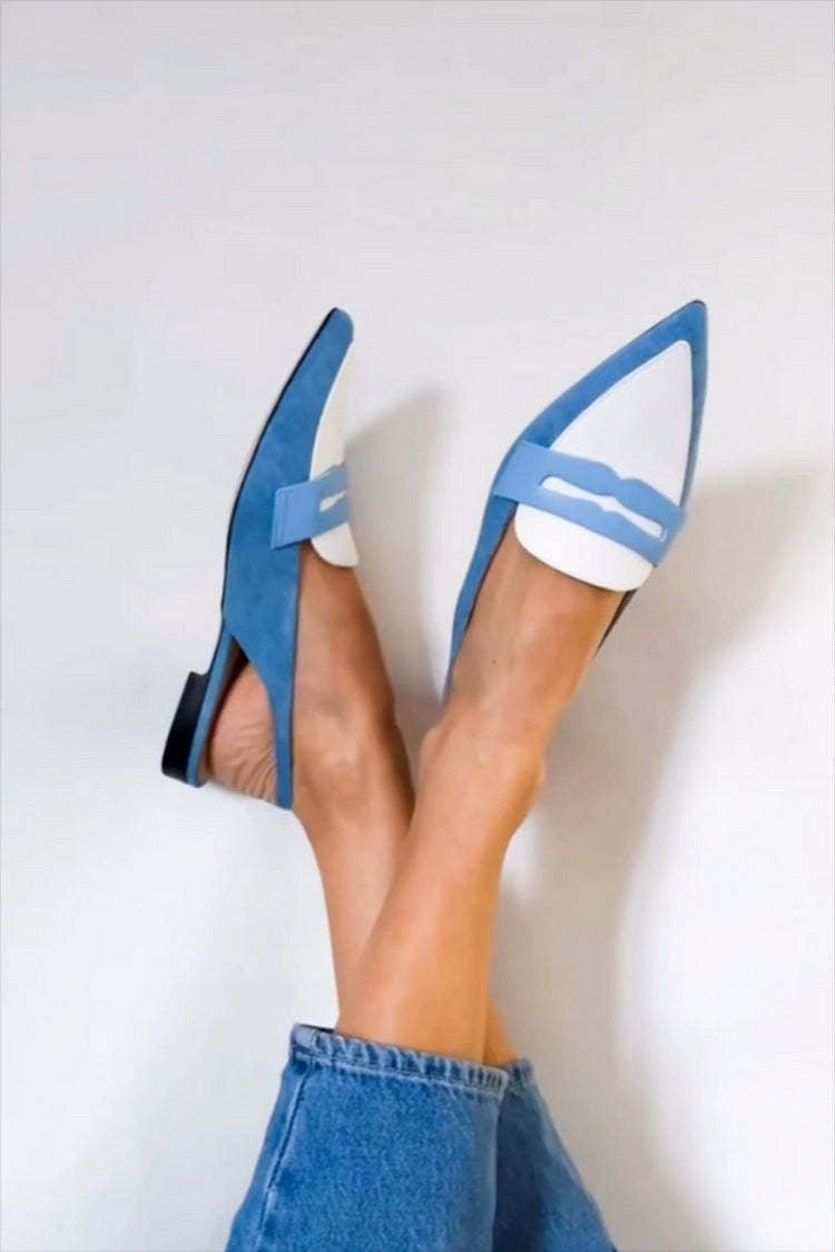 Women's Suede Pointed Toe Slingback Mules