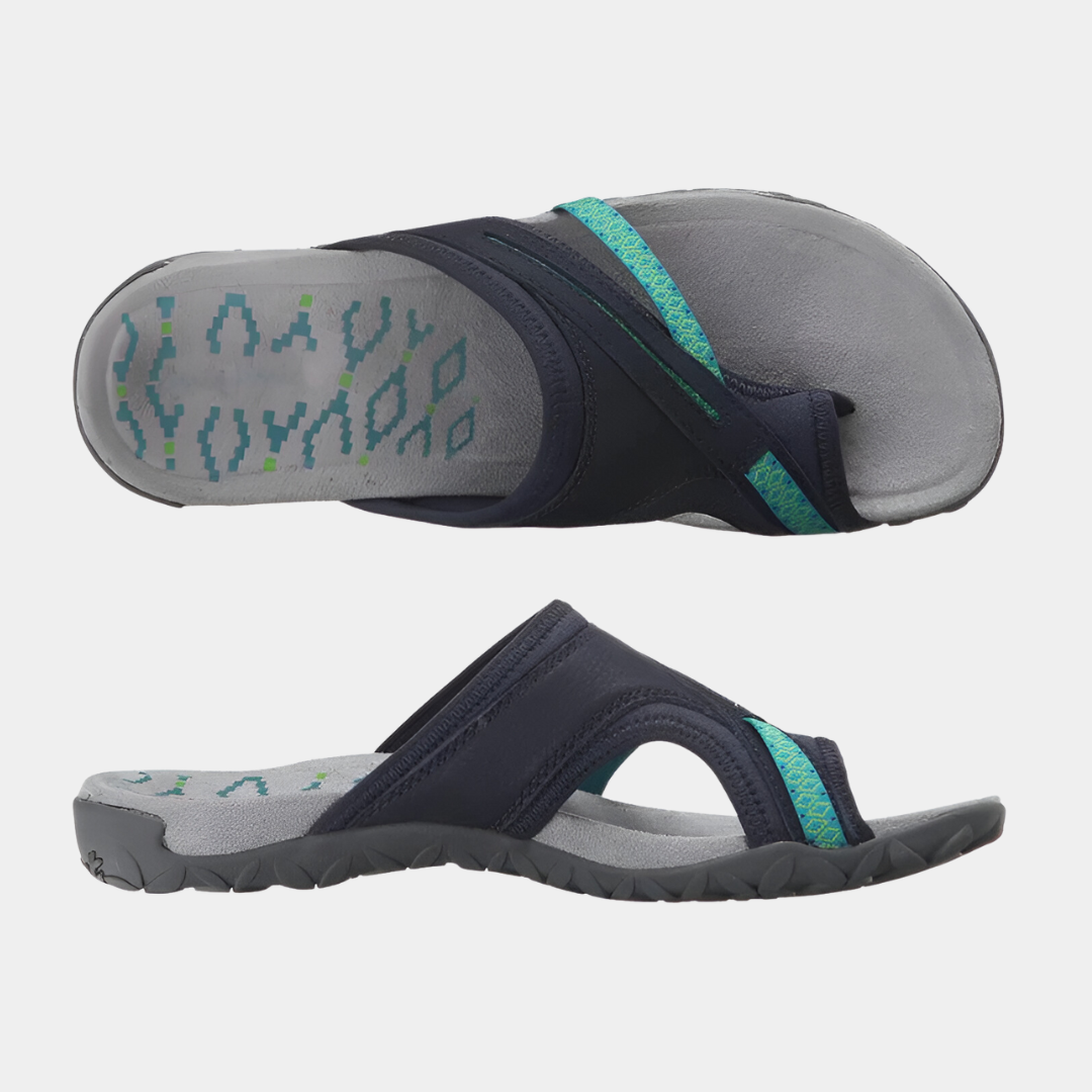 Women's Toe-Post Orthopedic Sandals with Woven Strap