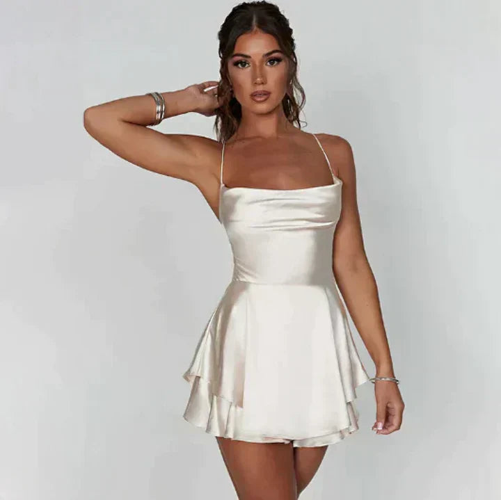 Sophia | Spaghetti Strap Mini Cocktail Dress