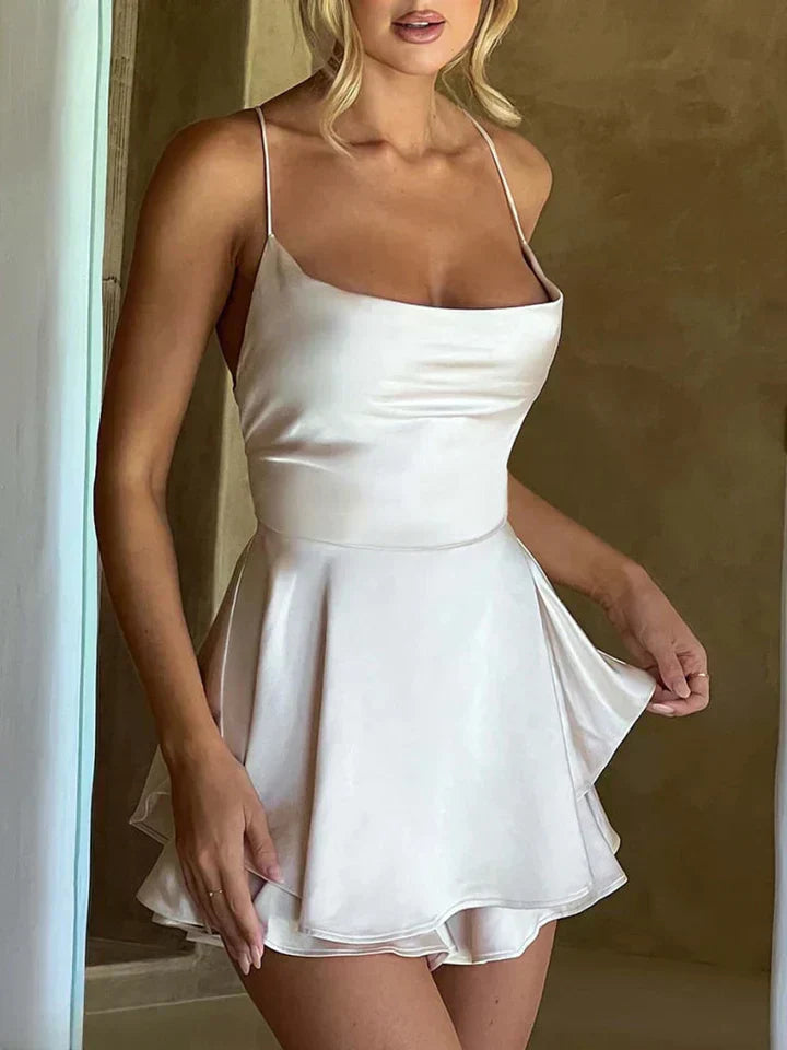 Sophia | Spaghetti Strap Mini Cocktail Dress