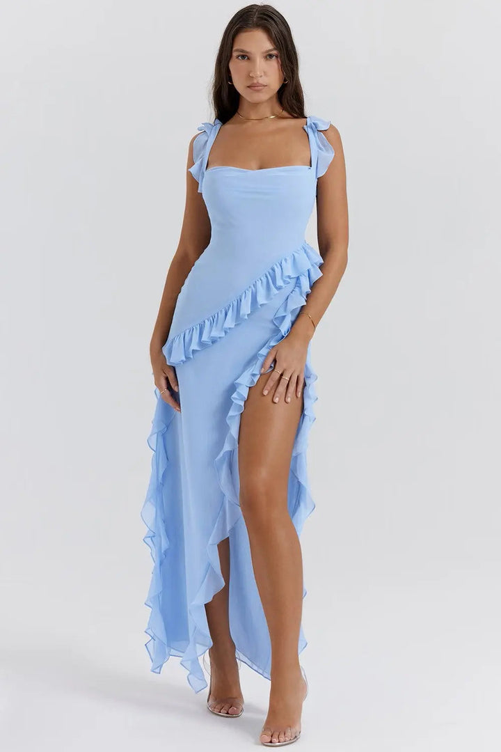 Lucia | Ruffle Trim Occasion Maxi Dress