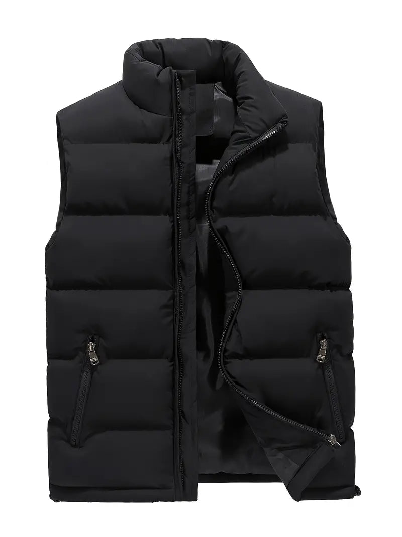 Men's Quilted Puffer Gilet with Zip Pockets