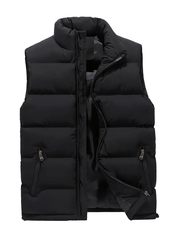 Men's Quilted Puffer Gilet with Zip Pockets