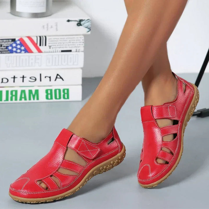 Women's Leather Fisherman Sandals with Adjustable Strap