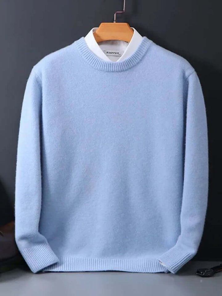 Men's Wool Crew Neck Jumper in Relaxed Fit