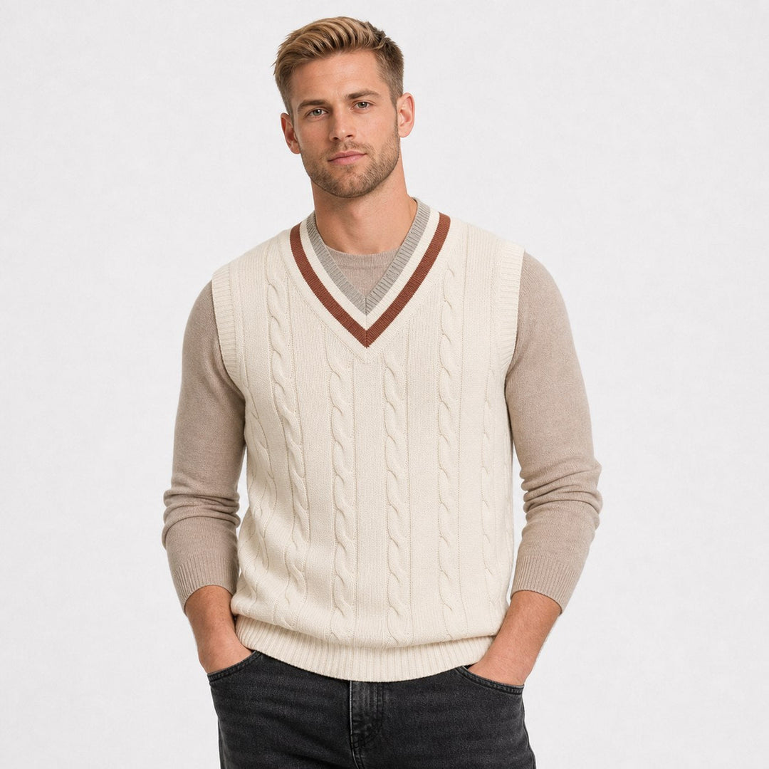 Classic Cable Knit Sweater Vest