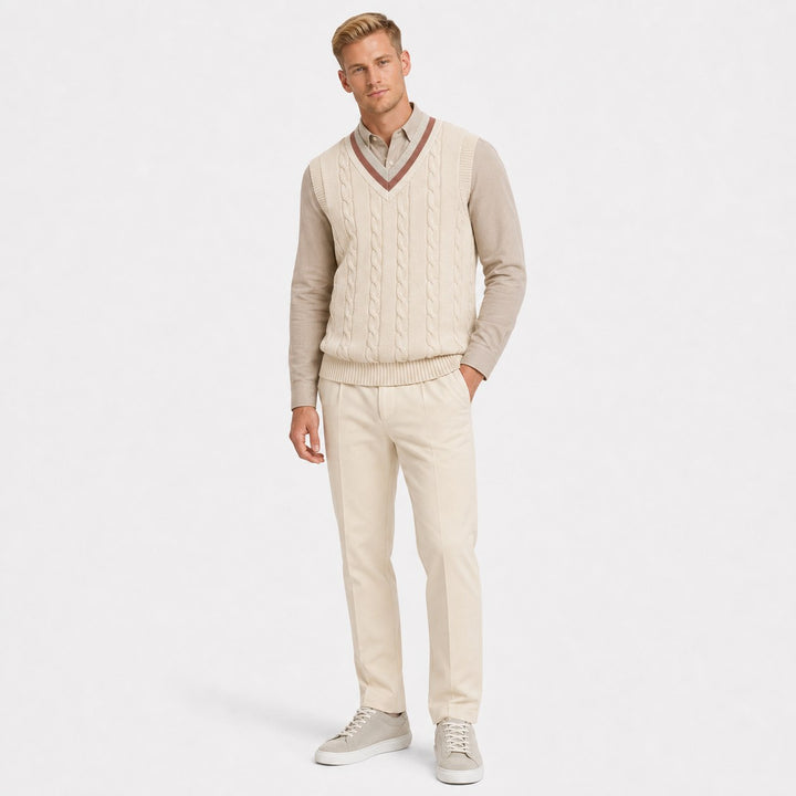 Classic Cable Knit Sweater Vest