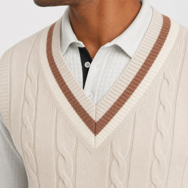 Classic Cable Knit Sweater Vest