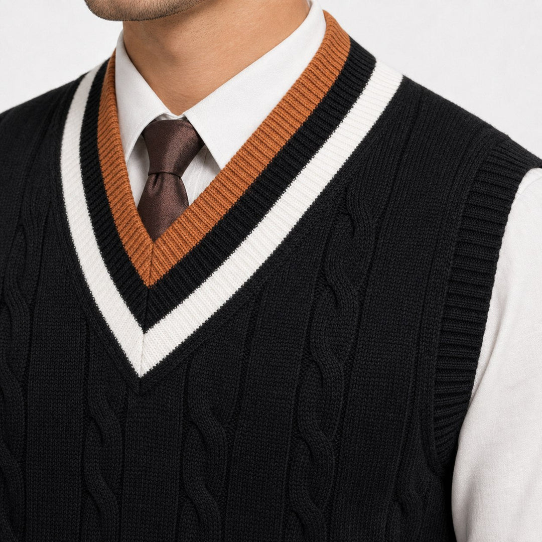 Classic Cable Knit Sweater Vest