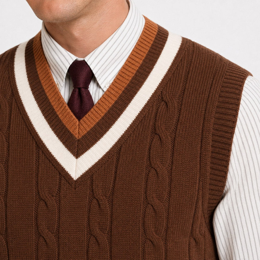 Classic Cable Knit Sweater Vest