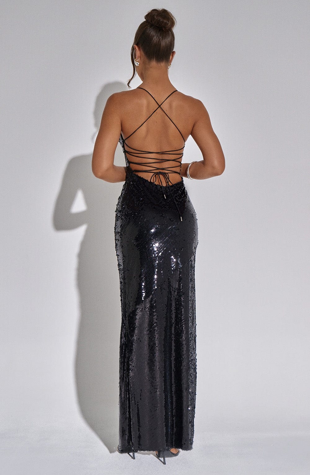 Scarlett | Sequin Split Front Evening Maxi Dress