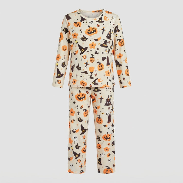 Women's Halloween Pumpkin Print Pyjama Set