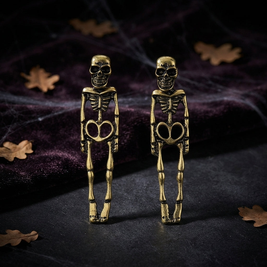 Women's Skeleton Skull Dangle Earrings for Halloween