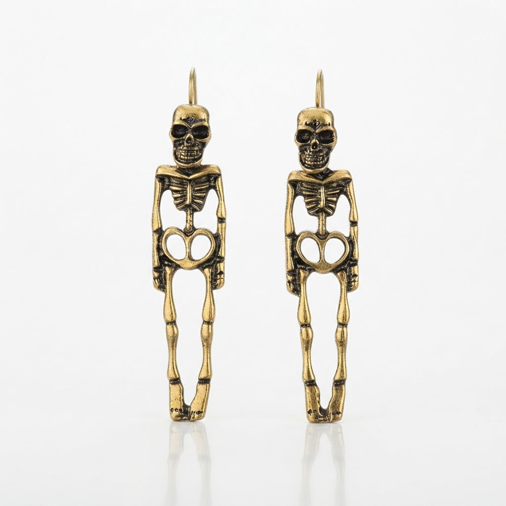 Women's Skeleton Skull Dangle Earrings for Halloween
