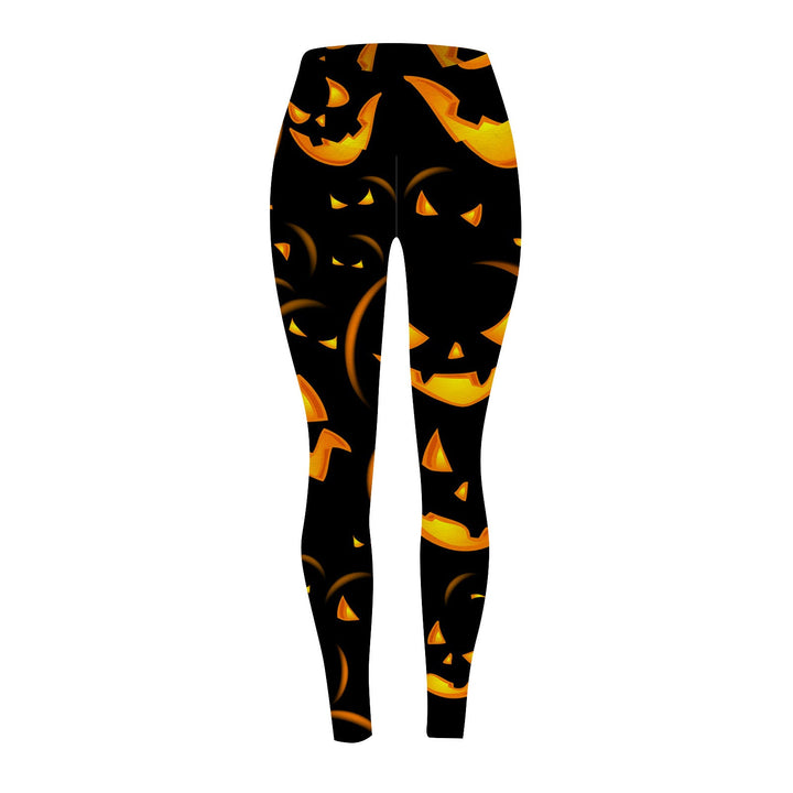 Women's Halloween Pumpkin Print Leggings