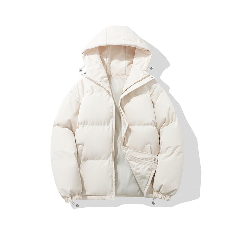 Women's Hooded Puffer Jacket with Zip Front