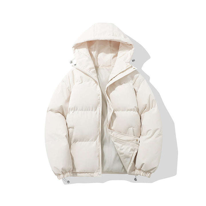 Women's Hooded Puffer Jacket with Zip Front