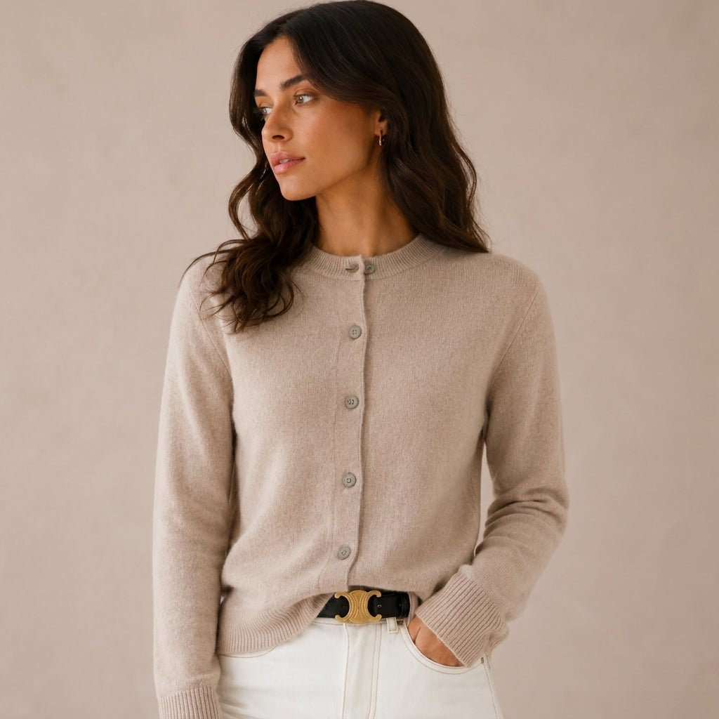 Womens Knitted Button Front Cardigan