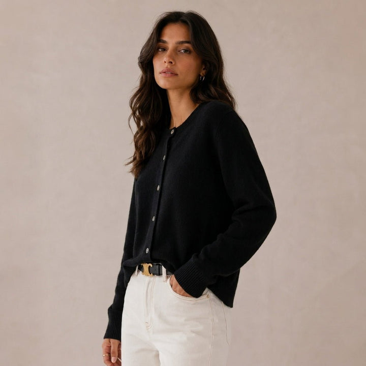Womens Knitted Button Front Cardigan