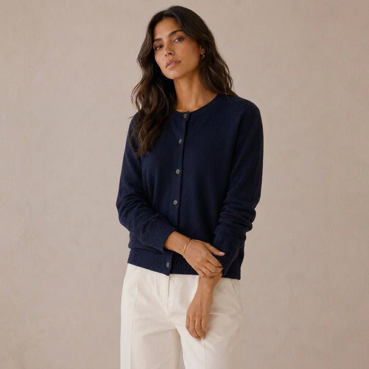Womens Knitted Button Front Cardigan