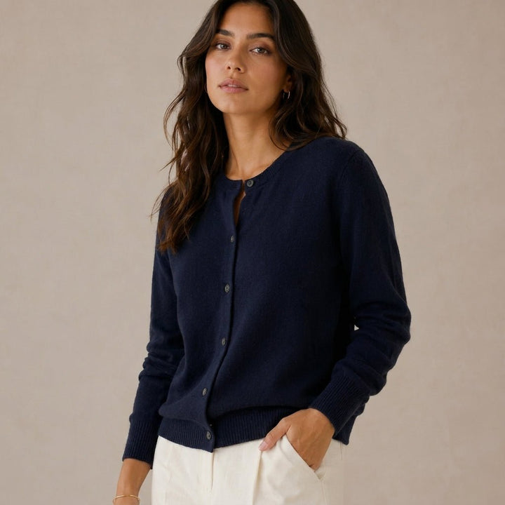 Womens Knitted Button Front Cardigan