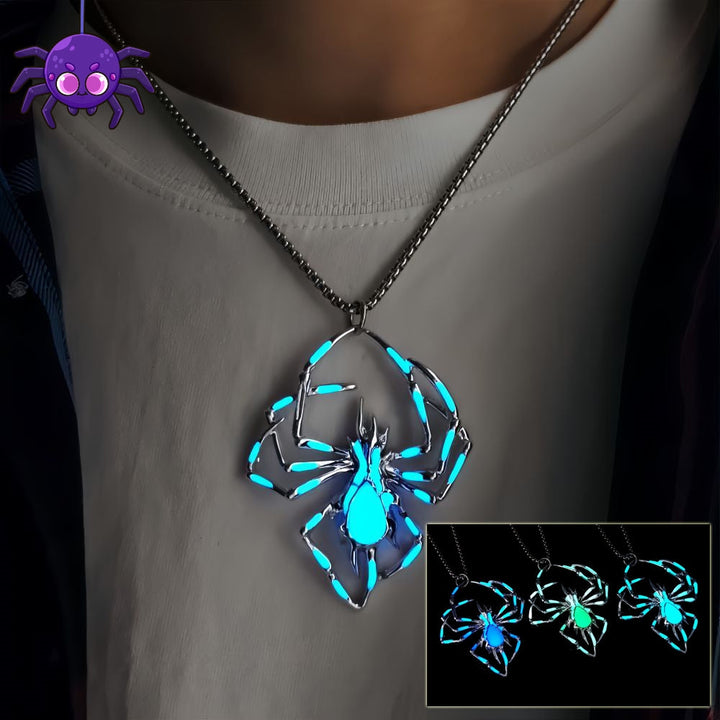 Glow in the Dark Halloween Spider Necklace