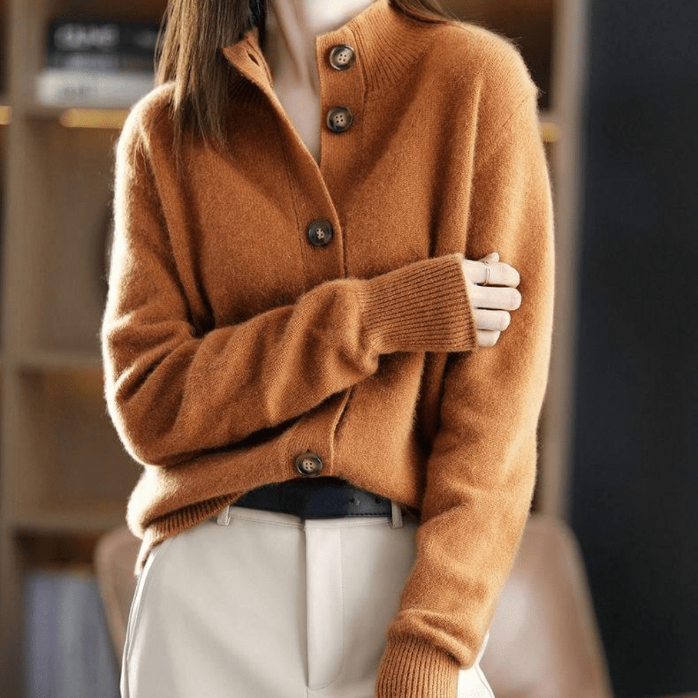Brielle | Button Front Long Sleeve Cardigan