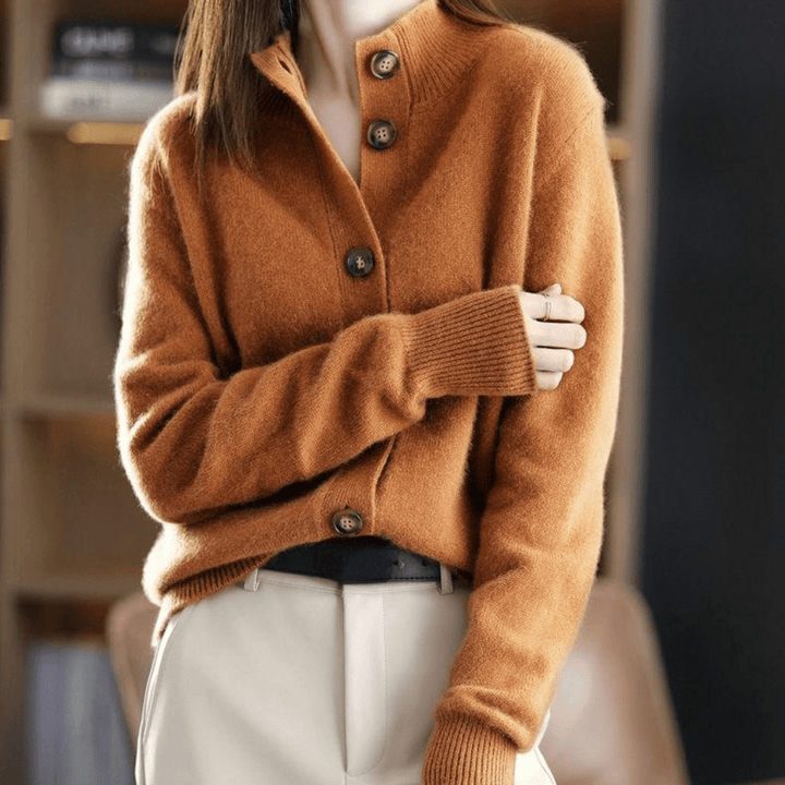 Brielle | Button Front Long Sleeve Cardigan