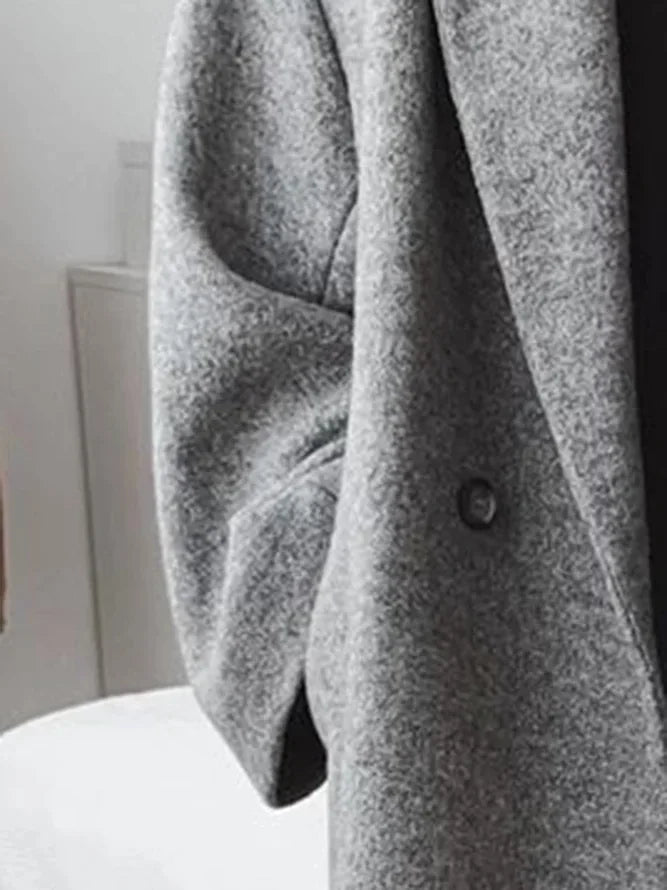 Women's Longline Wool-Blend Coat in Regular Fit