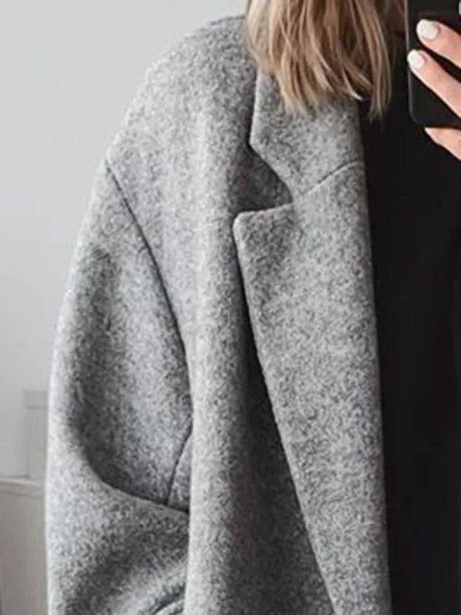 Women's Longline Wool-Blend Coat in Regular Fit