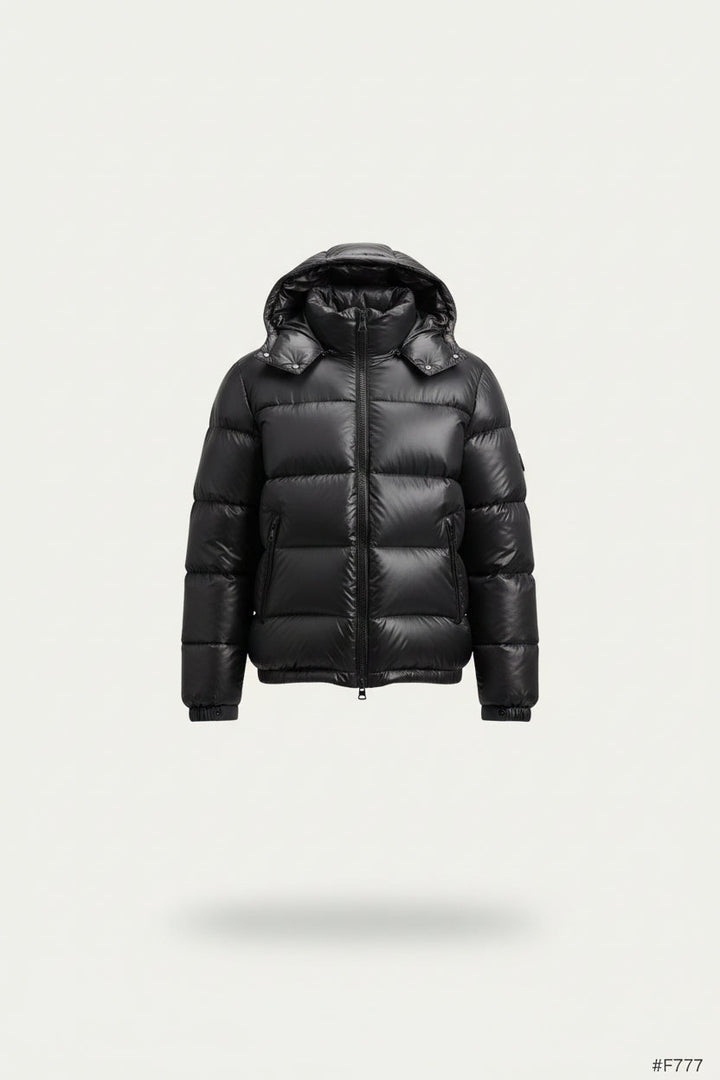 Men's Sherpa Lined Quilted Puffer Jacket with Hood