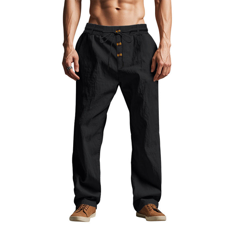 Men's Relaxed Linen Drawstring Pants