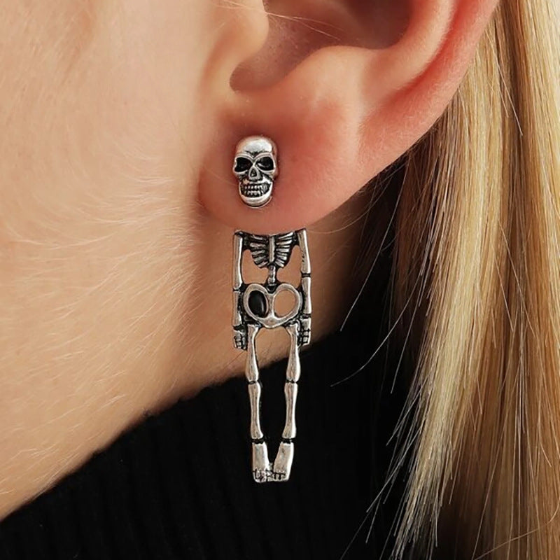 Women's Skeleton Skull Dangle Earrings for Halloween