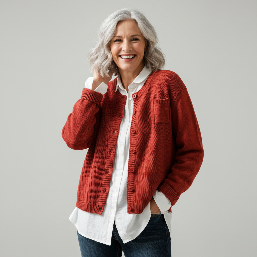 Maeva | Textured Button Front Knit Cardigan