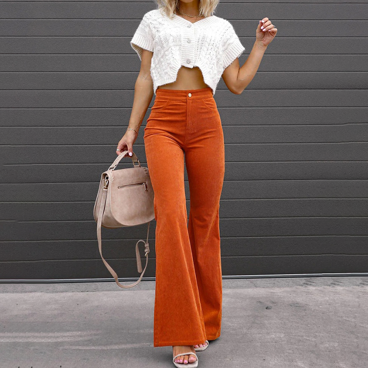 Women's High-Waisted Flared Pants