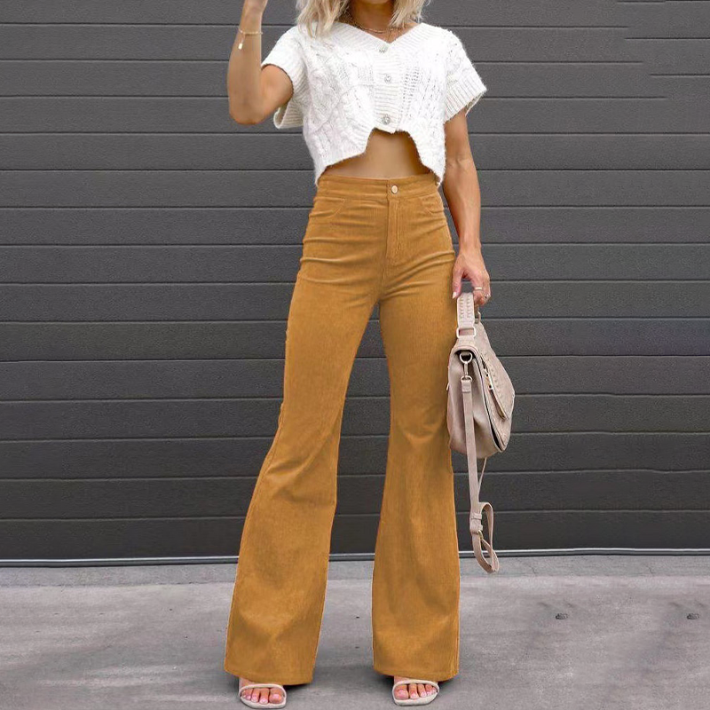 Women's High-Waisted Flared Pants