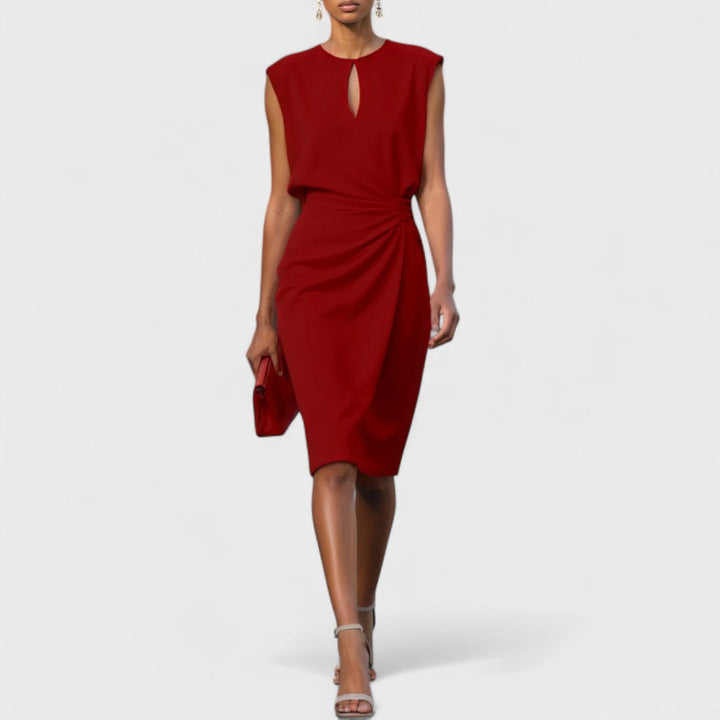 Emilia | Elegant Ruched Midi Dress