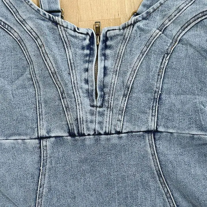 Alessia | Denim Bodycon Midi Dress