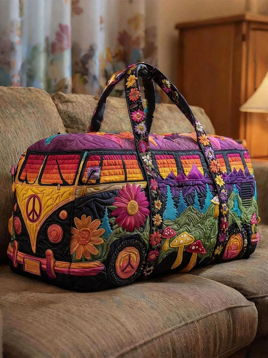Women's Quilted Weekend Duffle Bag with Carry Handles