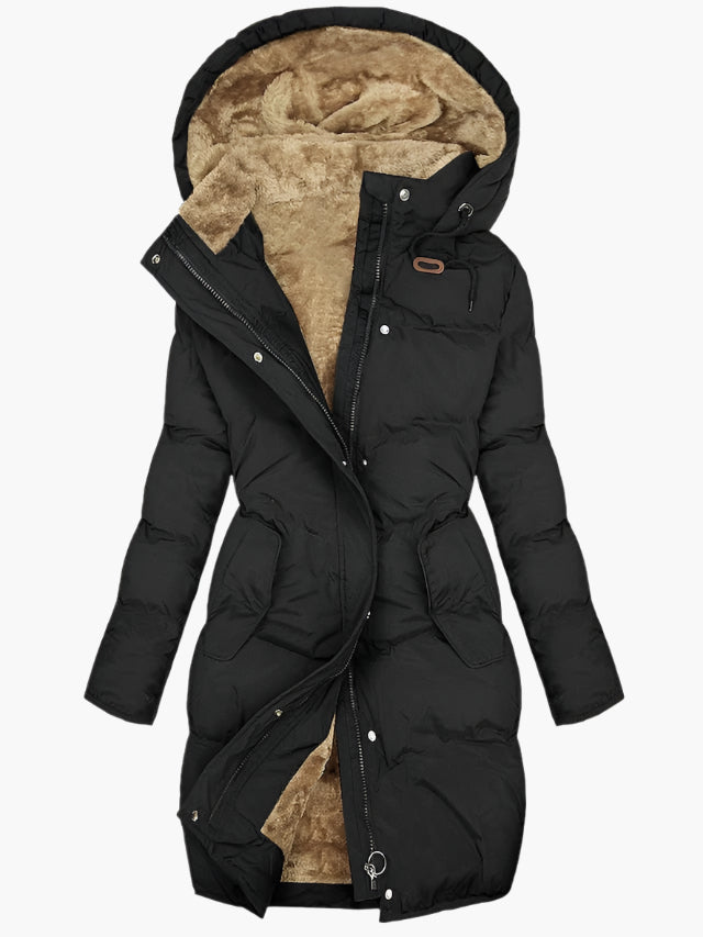 Willow | Longline Quilted Hooded Puffer Jacket