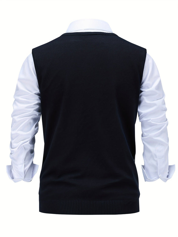 Men's Argyle Knit Sweater Vest